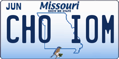 MO license plate CH0I0M