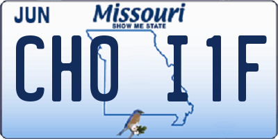 MO license plate CH0I1F