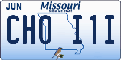 MO license plate CH0I1I