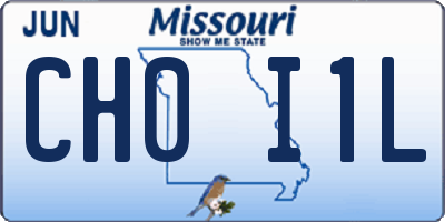 MO license plate CH0I1L