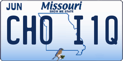 MO license plate CH0I1Q