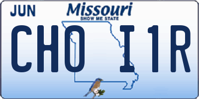MO license plate CH0I1R