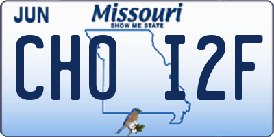 MO license plate CH0I2F