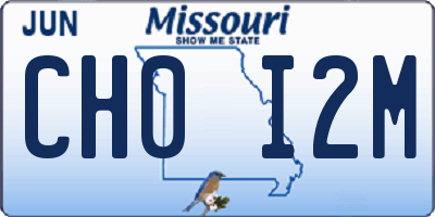 MO license plate CH0I2M