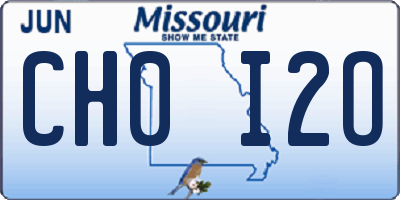 MO license plate CH0I2O