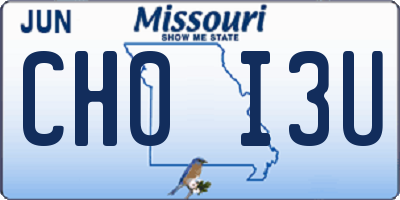 MO license plate CH0I3U