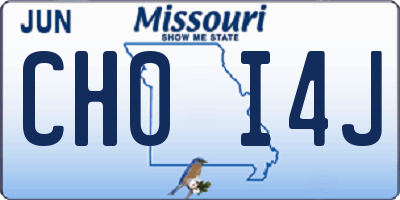MO license plate CH0I4J