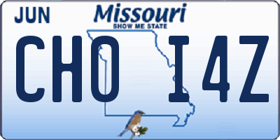 MO license plate CH0I4Z