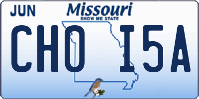 MO license plate CH0I5A