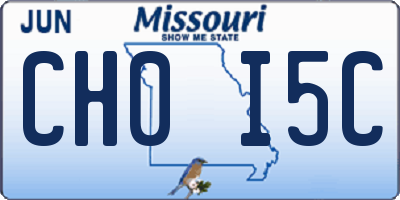 MO license plate CH0I5C