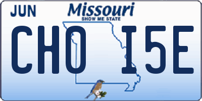 MO license plate CH0I5E