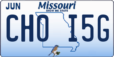 MO license plate CH0I5G