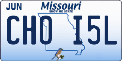MO license plate CH0I5L