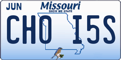 MO license plate CH0I5S