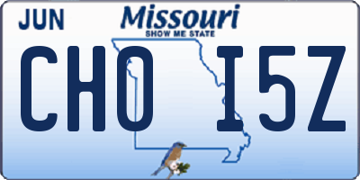 MO license plate CH0I5Z