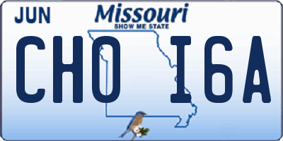 MO license plate CH0I6A