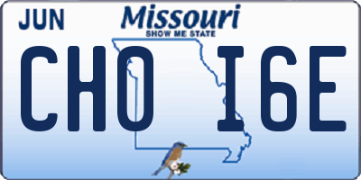 MO license plate CH0I6E