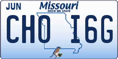 MO license plate CH0I6G