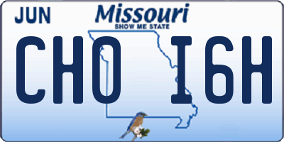 MO license plate CH0I6H