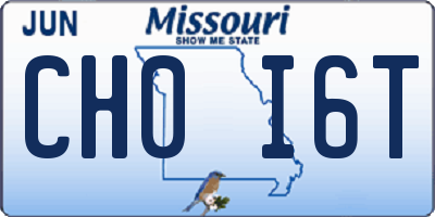 MO license plate CH0I6T