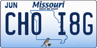 MO license plate CH0I8G