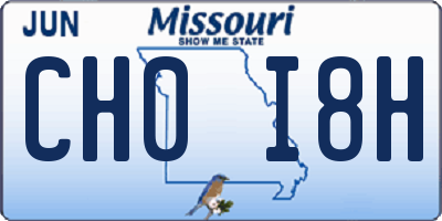MO license plate CH0I8H