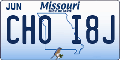 MO license plate CH0I8J