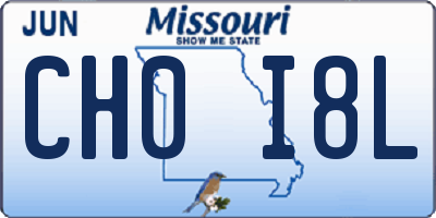 MO license plate CH0I8L