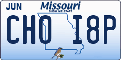 MO license plate CH0I8P