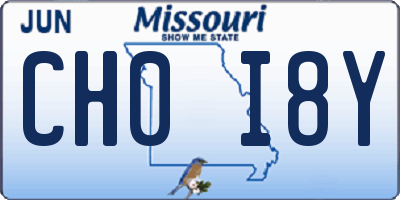 MO license plate CH0I8Y