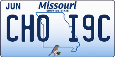 MO license plate CH0I9C