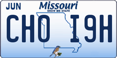 MO license plate CH0I9H