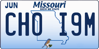 MO license plate CH0I9M