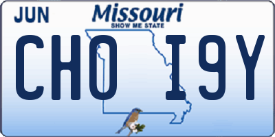 MO license plate CH0I9Y