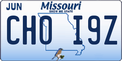 MO license plate CH0I9Z