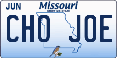 MO license plate CH0J0E