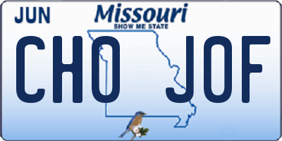 MO license plate CH0J0F
