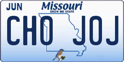 MO license plate CH0J0J