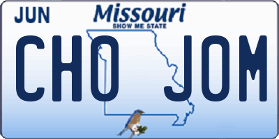 MO license plate CH0J0M