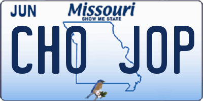 MO license plate CH0J0P