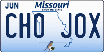 MO license plate CH0J0X