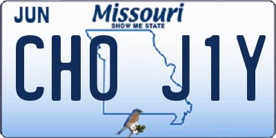 MO license plate CH0J1Y