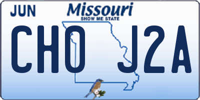 MO license plate CH0J2A