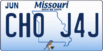 MO license plate CH0J4J