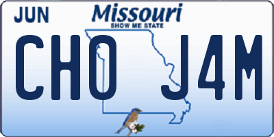 MO license plate CH0J4M