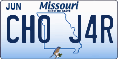 MO license plate CH0J4R