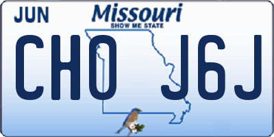 MO license plate CH0J6J