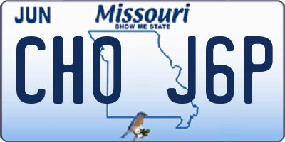 MO license plate CH0J6P
