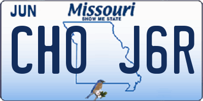 MO license plate CH0J6R