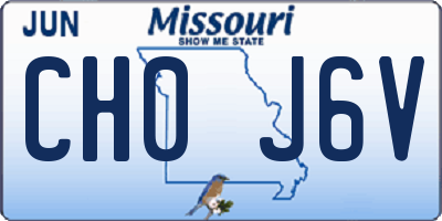MO license plate CH0J6V